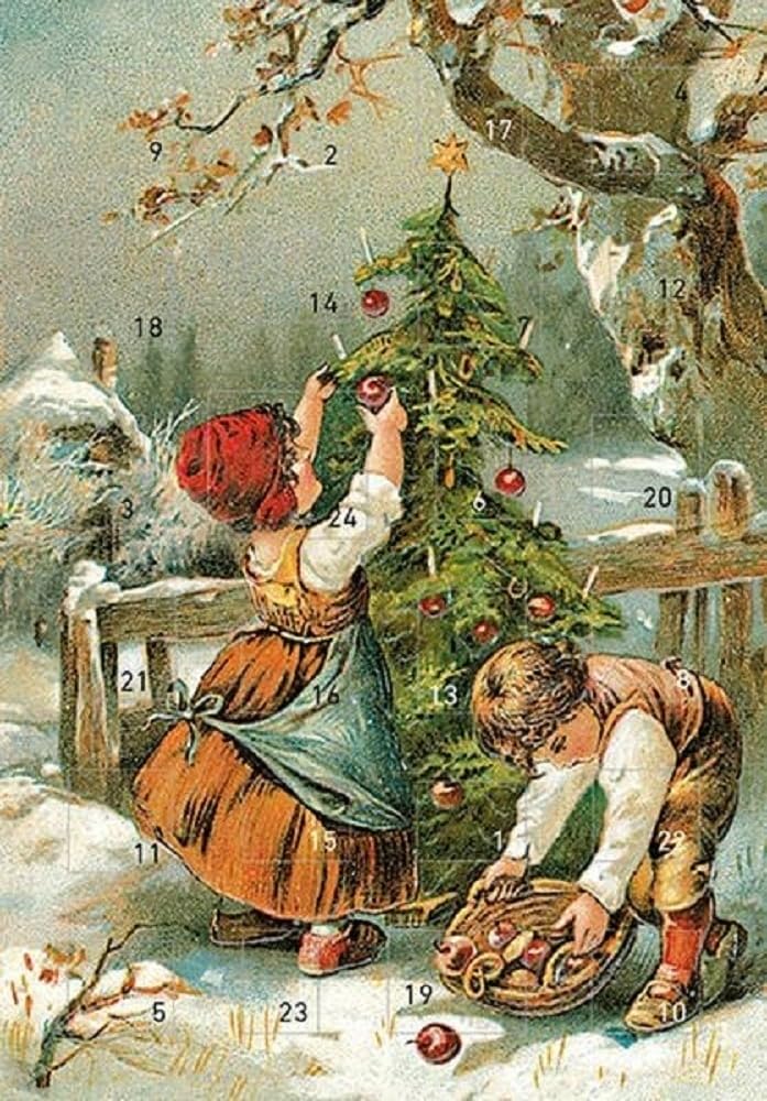 O du fröhliche: Adventskalender-Postkarte