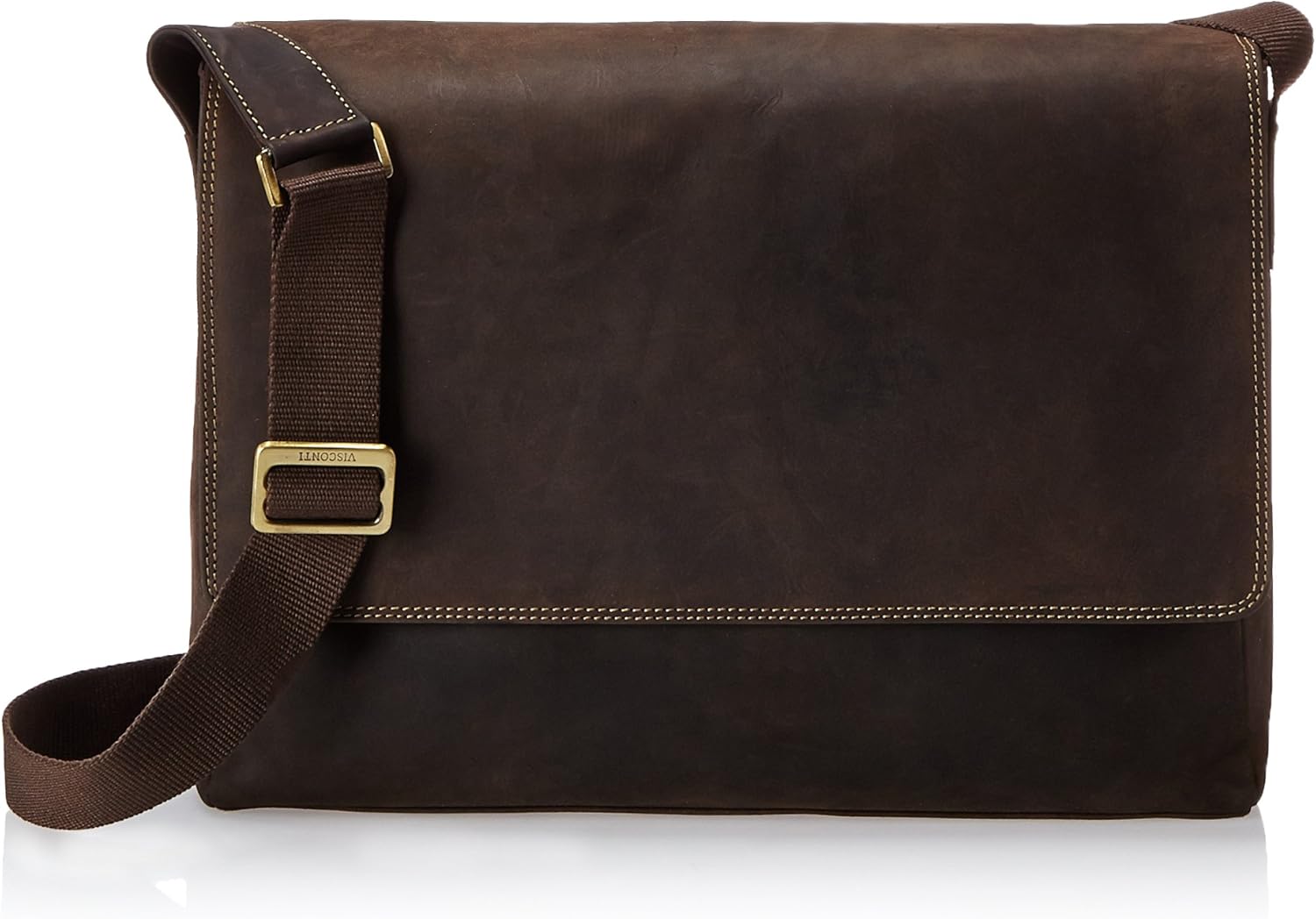 visconti leather messenger bag