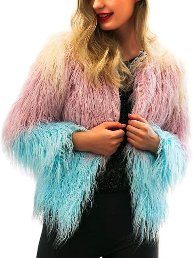 OverDose mujer De Las SeñOras CáLido Abrigo De Piel SintéTica Chaqueta De  Invierno Color Gradual Parka Abrigos Azul Ocasional Abrigos Mujer Invierno  Rebajas : Amazon.es