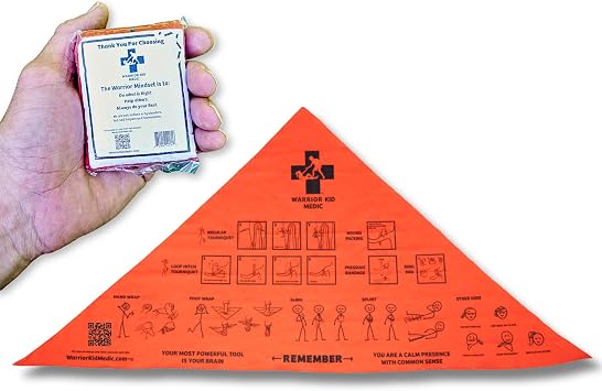 Medic Multi-Tool Triangular Bandage Emergency First Aid 100% Cotton, 1 Pack | Large 36.6 x 36.6 x 53.9 100% Cotton ideal first aid care for safely immobilizing fractures, sprains, and broken bones.