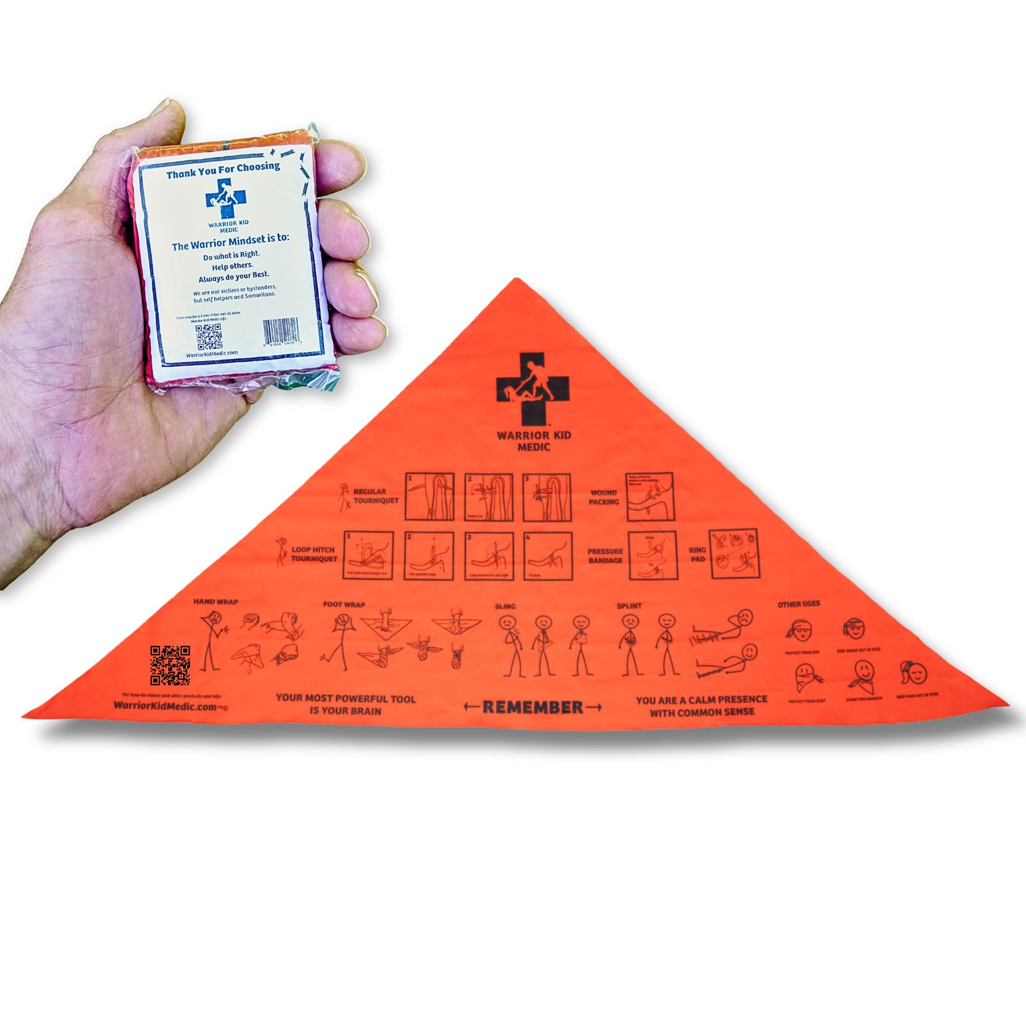 Amazon.com: Warrior Kid Medic First Aid Triangular Bandage for