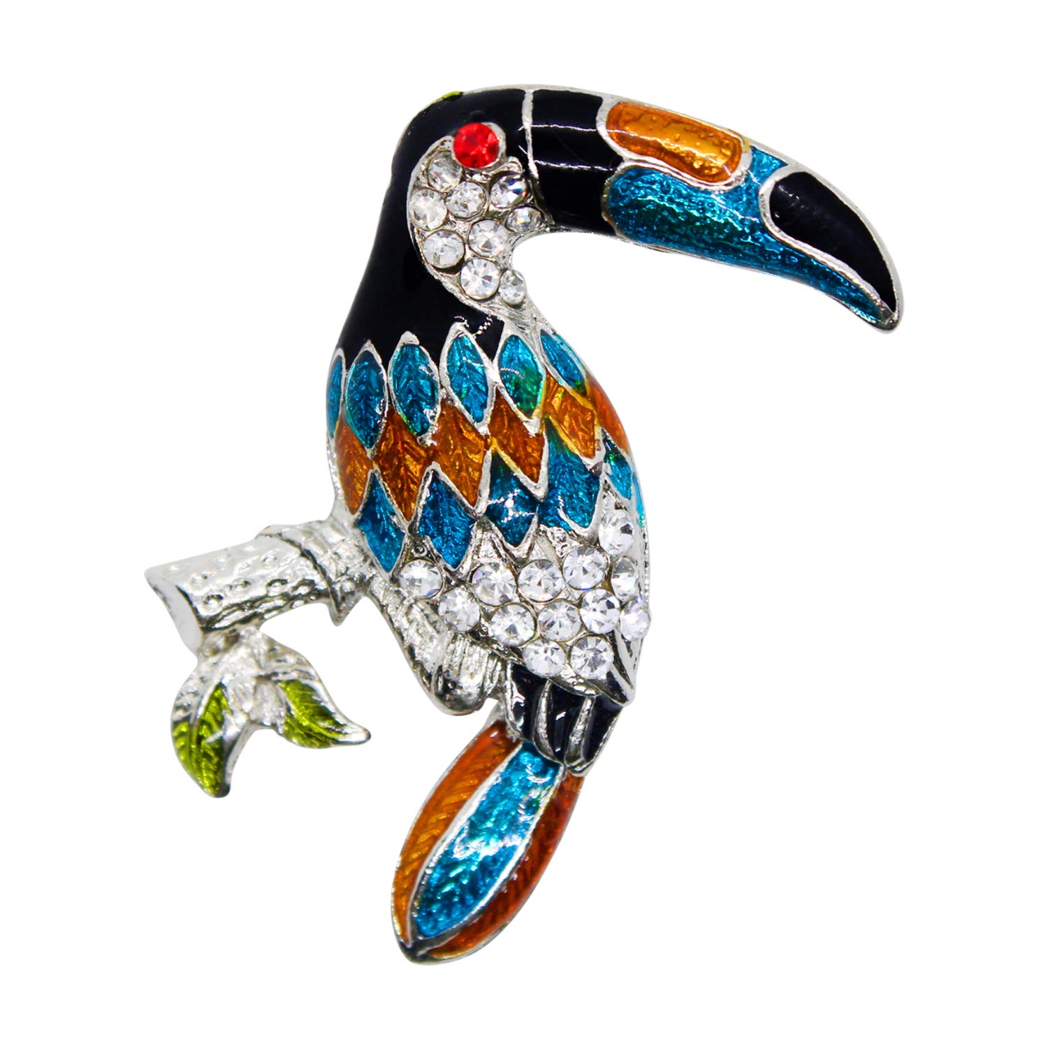 FURE Tropical Toucan Metal Brooch (Rhodium) for Men and Women (B07QPJ87N2) Amazon Price History, Amazon Price Tracker