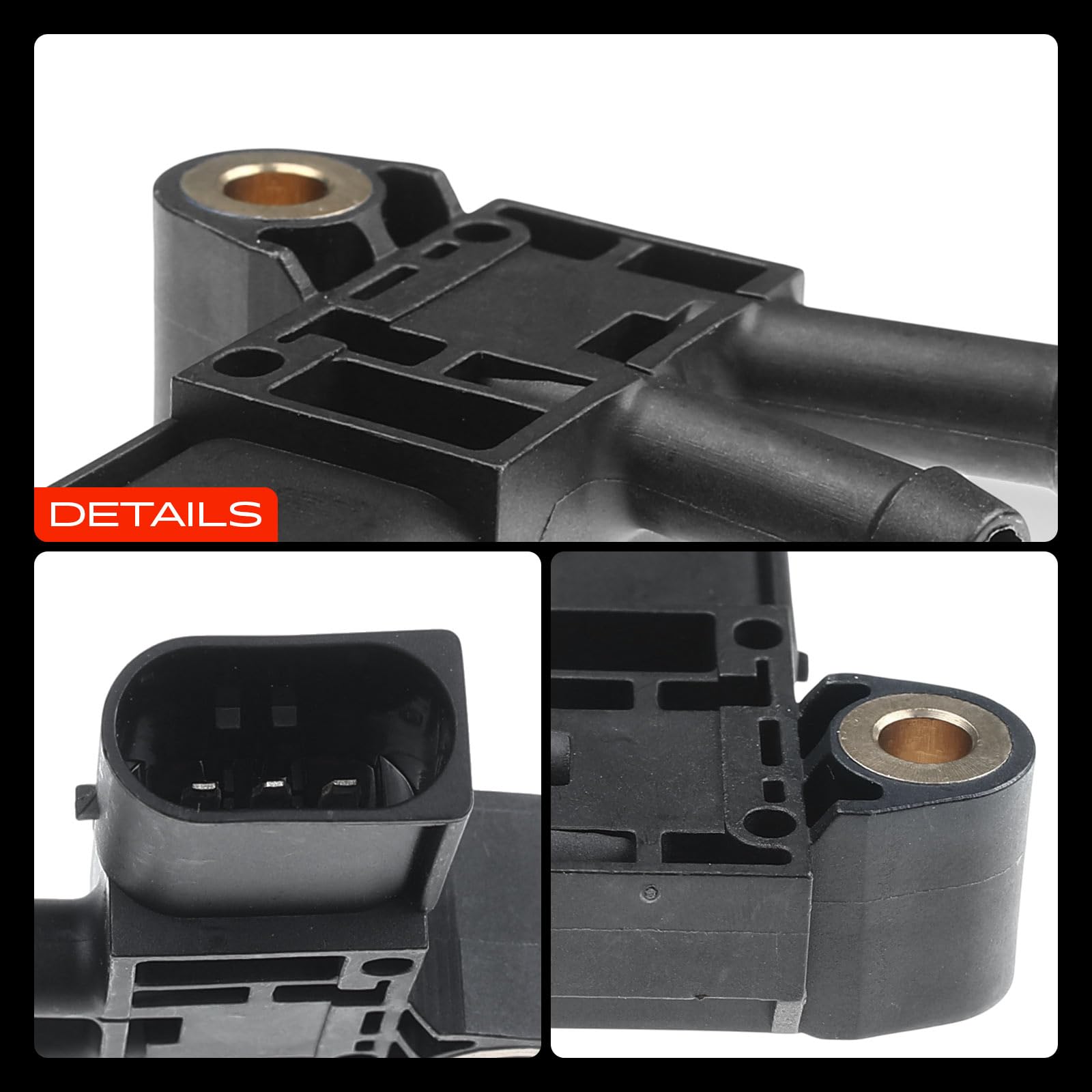 Frankberg Sensore pressione differenziale Pressione gas di scarico 3-Poli Compatibile con GLK-Class X204 Classe E T-Model S212 Classe E W212 B-Class W242 W246 V-Class W447 Replace# 6429050200