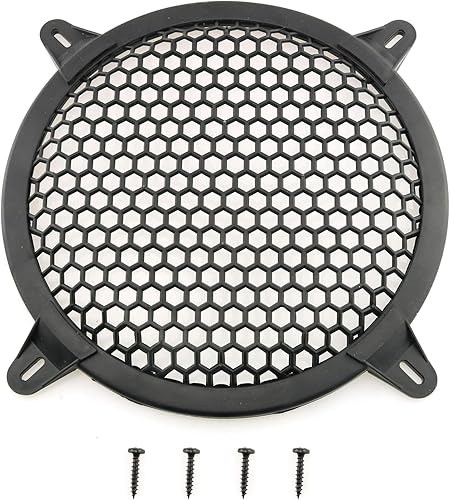 E-outstanding Cubierta de plástico ABS para parrilla de 8 pulgadas de malla hexagonal para altavoz de audio para automóvil, cubierta protectora de
