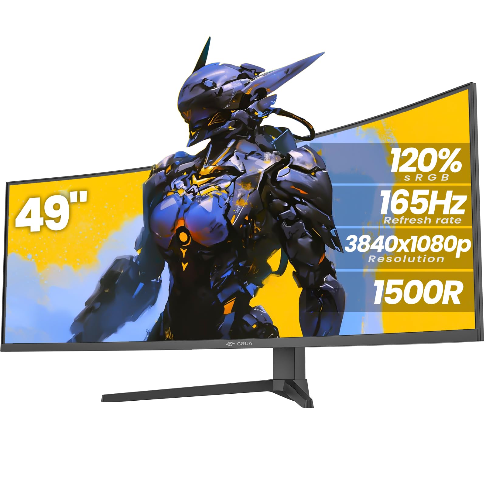 CRUA 49 Inch DFHD Ultrawide Curved Gaming Monitor