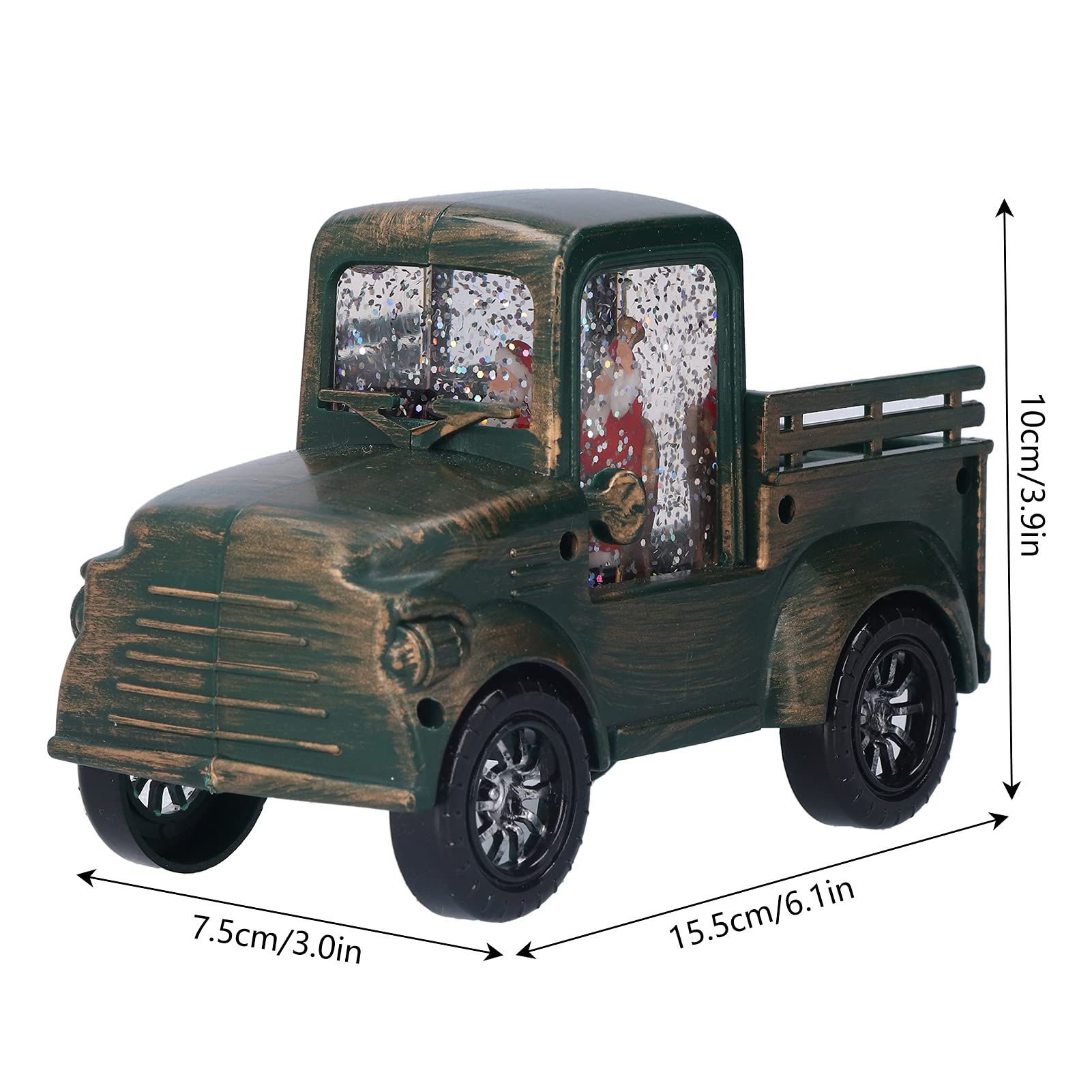 Décoration De Noël Vintage En Forme De Camion Rouge Avec Un Sapin De Noël éclairé Enveloppé Autour D'une Guirlande Lumineuse à DEL – Décoration De Camion En Métal De Ferme, Excellent Cadeau