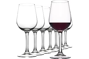 Fully Tempered, Shock Resistant and Dishwasher Safe Stemmed Wine Glasses with 15.5...