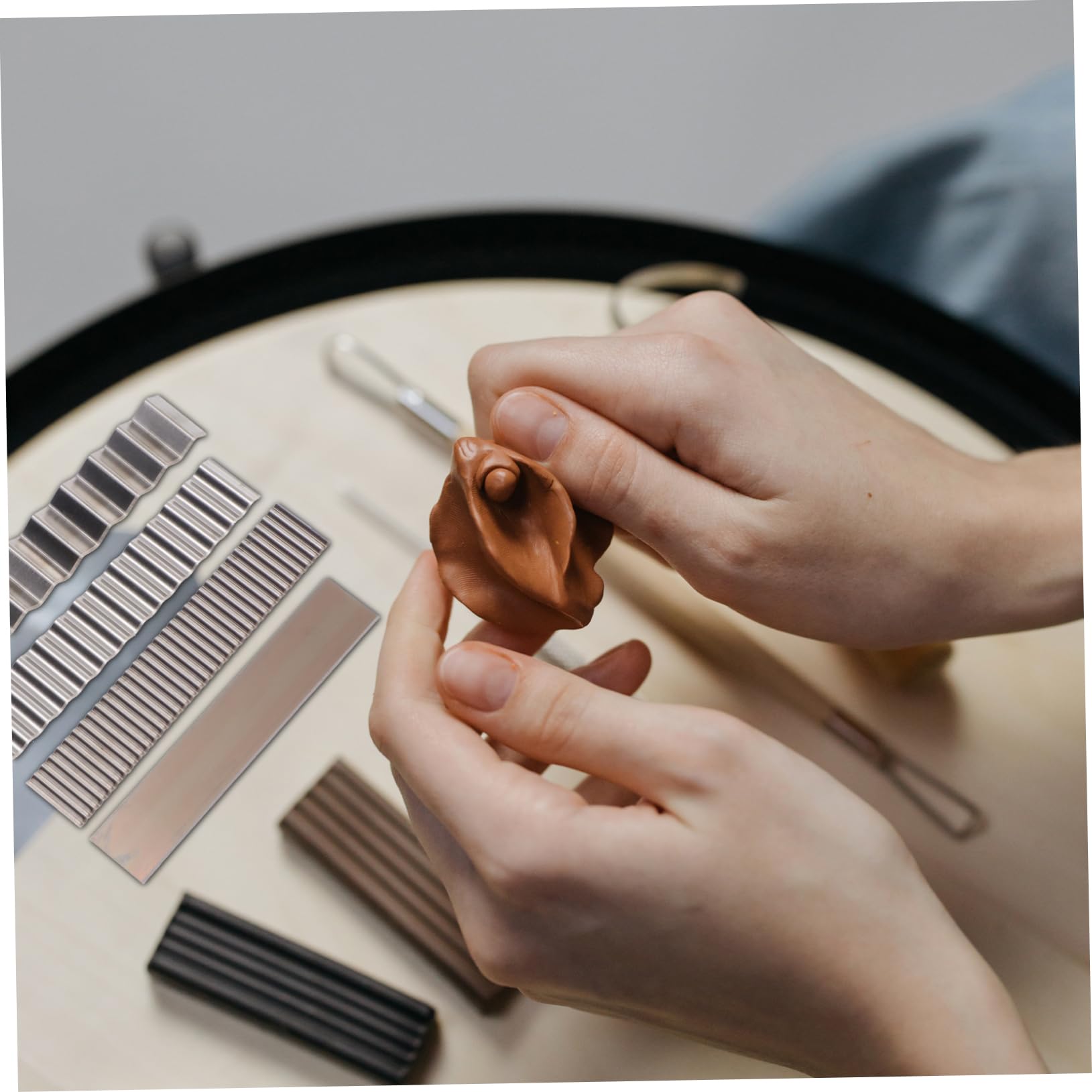 Lurrose 16stücke Teiliges Polymer Clay Cutter Edelstahl Modellierwerkzeug Für -tonarbeiten Verschiedene Wellenformen Langlebig Und Bruchsicher Für Kreative Bastelprojekte