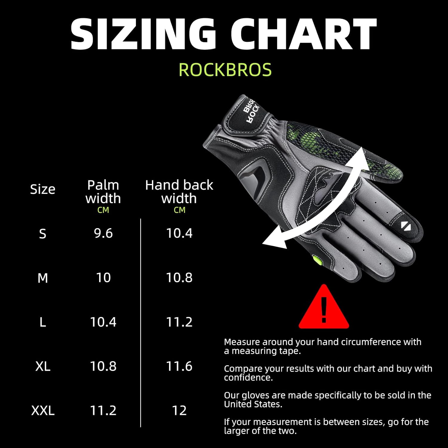 ROCKBROS Motorcycle & Mountain Bike for Men Women - Green Carbon Fiber Knuckle Protection, Motorbike Powersports,Touchscreen MTB Gloves for Dirt Bike, Climbing, Racing,Skiing,Work