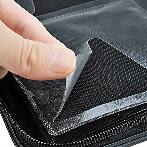 Miniatura 8 de Funda para CD y DVD, billetera resistente de capacidad para 72 unidades, soporte para funda de DVD para automóvil, funda rígida resistente, soporte