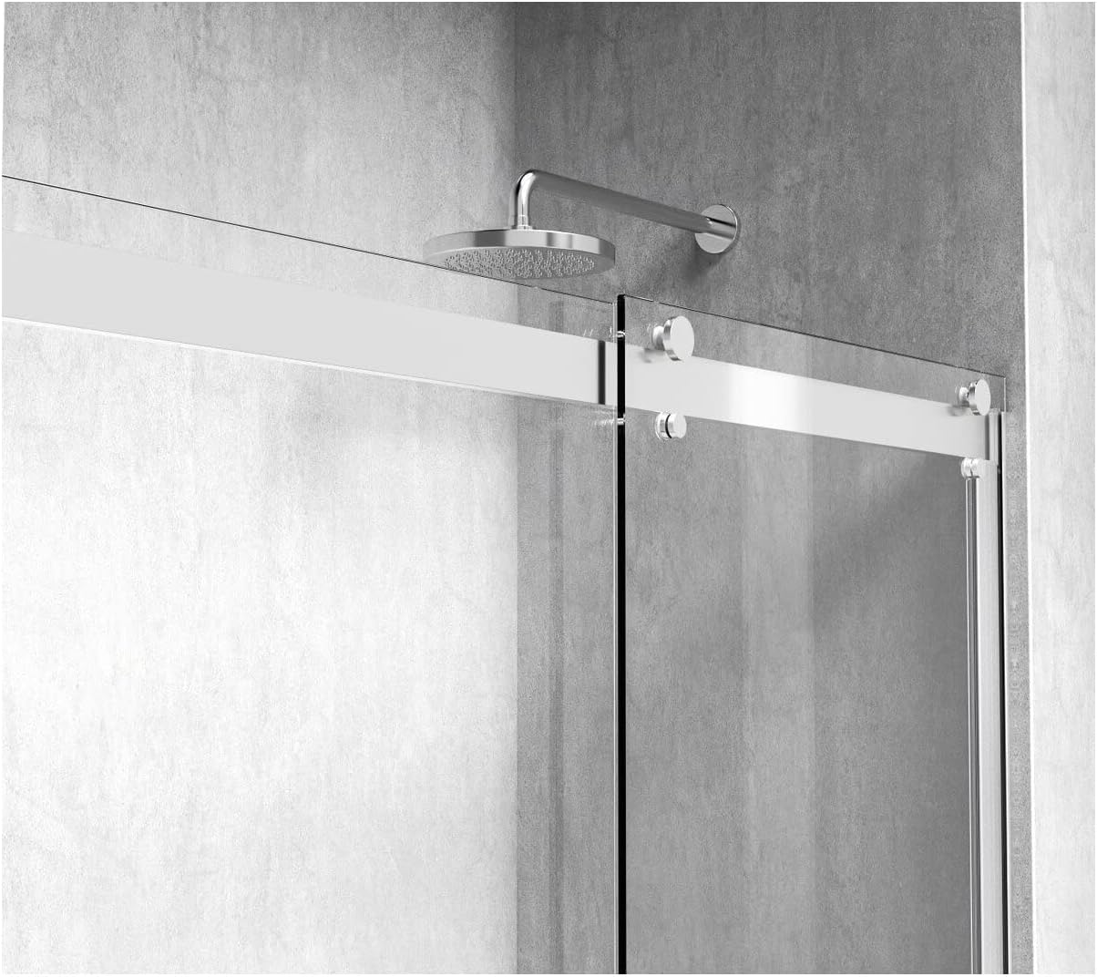 Elegant Kitchen and Bath Ross Frameless Aluminum Tub Door in Chrome