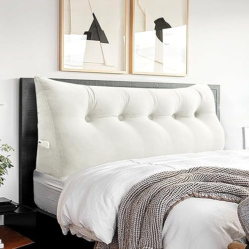 Miniatura 25 de Almohada para Cabecero - Almohada de Cama Grande 3 en 1 como Almohada de Lectura de Cuña, Almohada Grande para Sofá Cama Diurna o Cojín de Respaldo