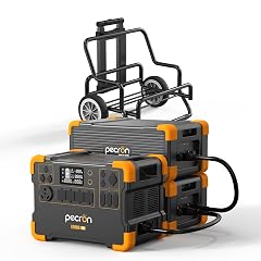 pecron Solar Generator E2000LFP with two Extra Batteries Trolley Kit Expandable to 8064Wh Portable Power Station 5X2000W AC
