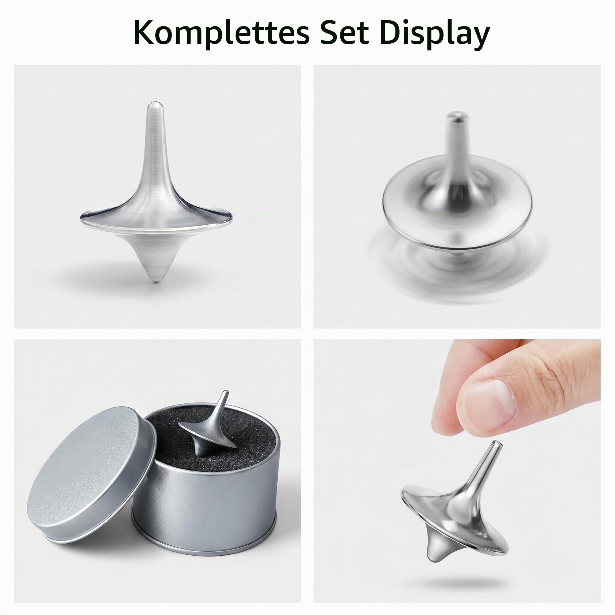 Inception Totem Kreisel aus Zinklegierung Silber Vintage Präzise Kreisel Spielzeug Die perfekte Balance zwischen Leistung