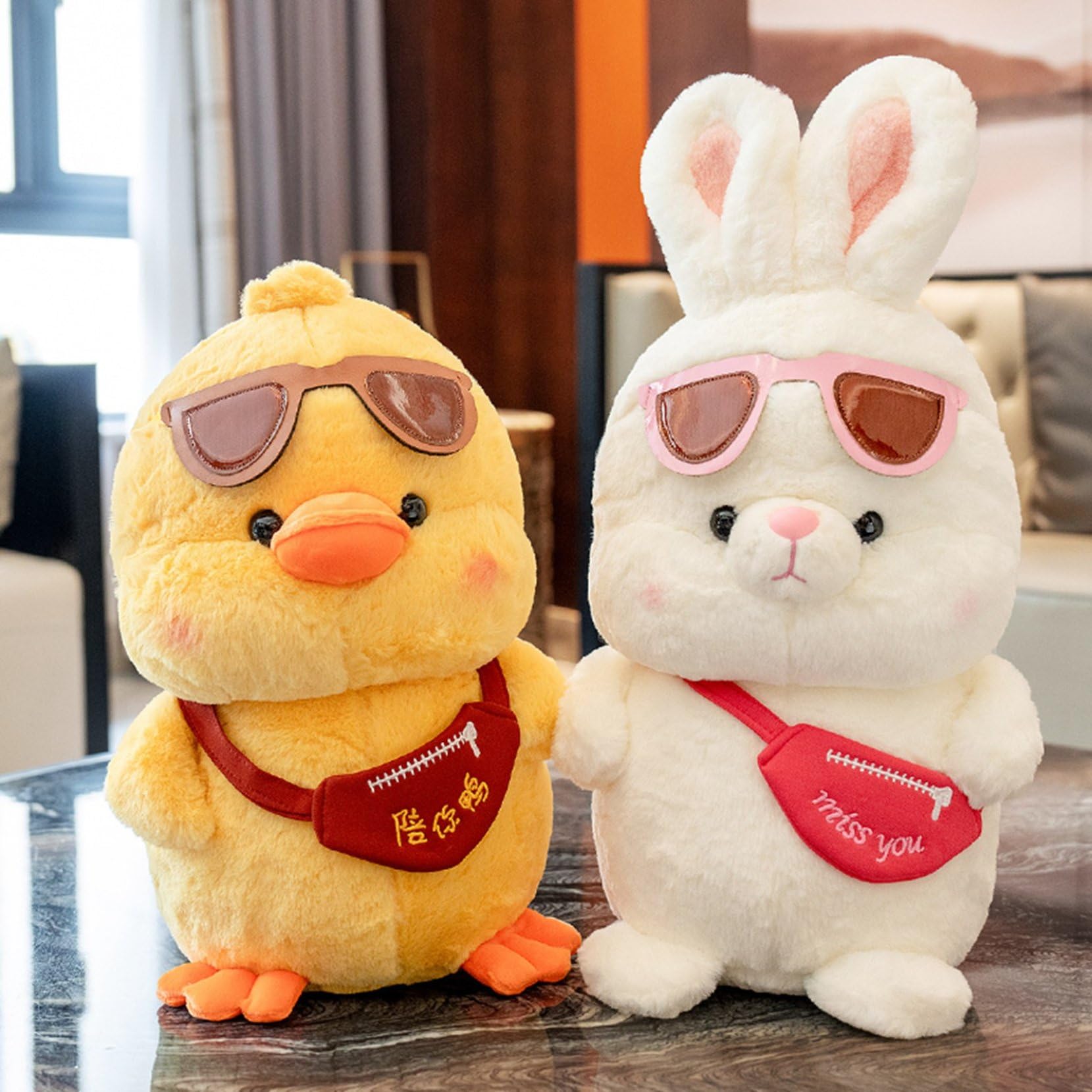 Amazon.co.jp: サングラス兎 鴨 縫いぐるみ 縫い包み サングラス