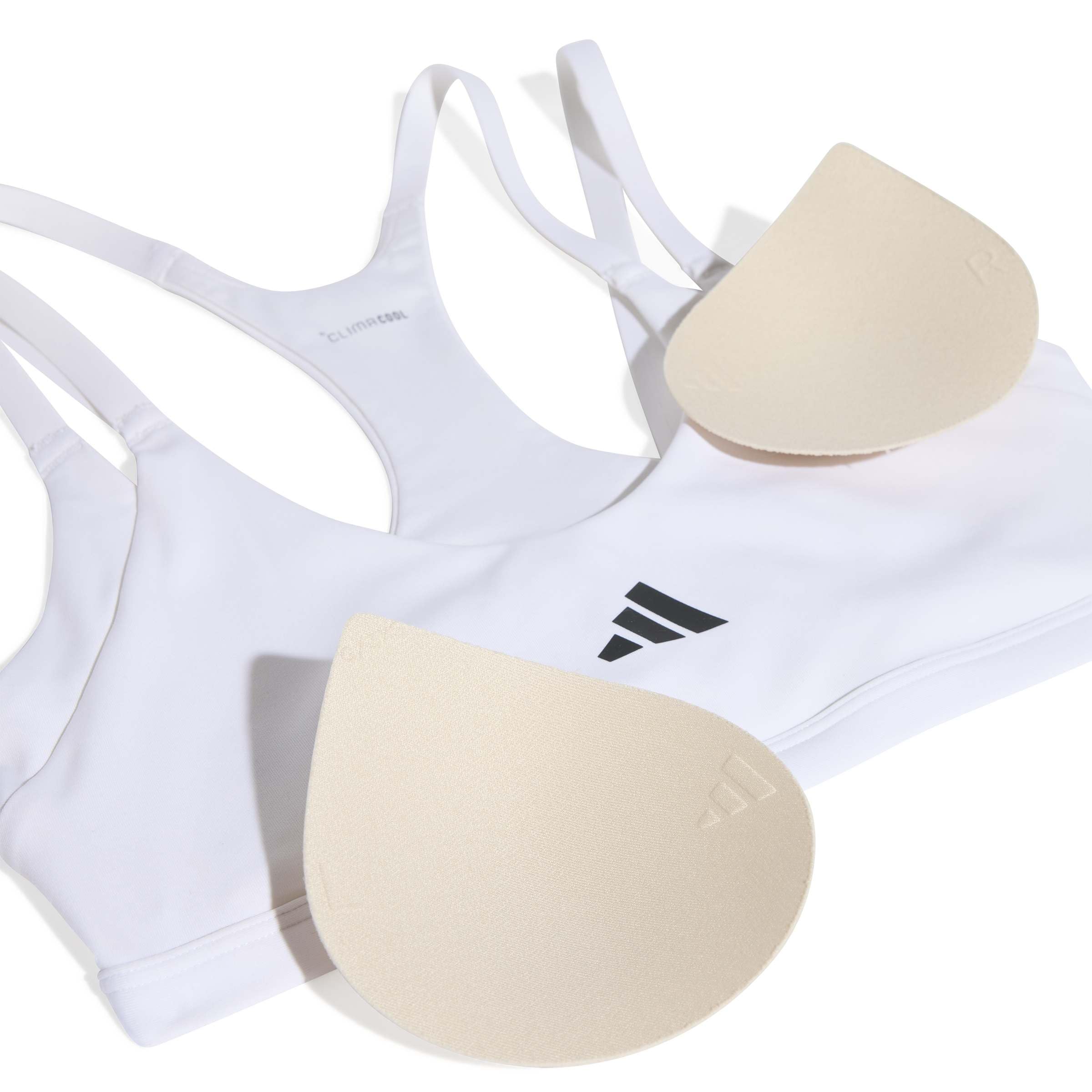 adidas dames Optime Workout Strappy Light Support Bra, white, L