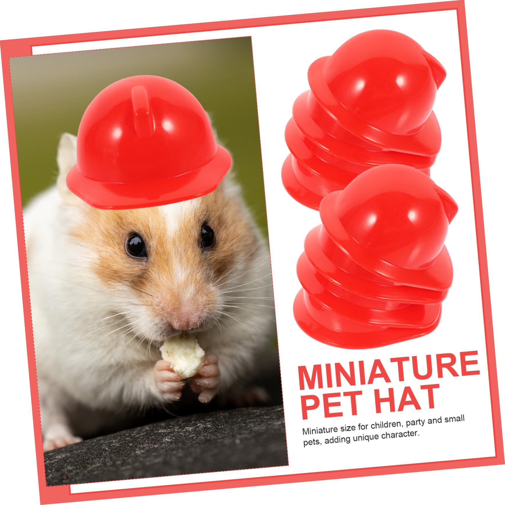 BESTonZON 20 Mini Cascos de Seguridad de Plástico para Muñecas y Mascotas, Accesorios Creativos de Construcción, Diseño Detallado y Resistente para Decoración de Fiestas y Manualidades