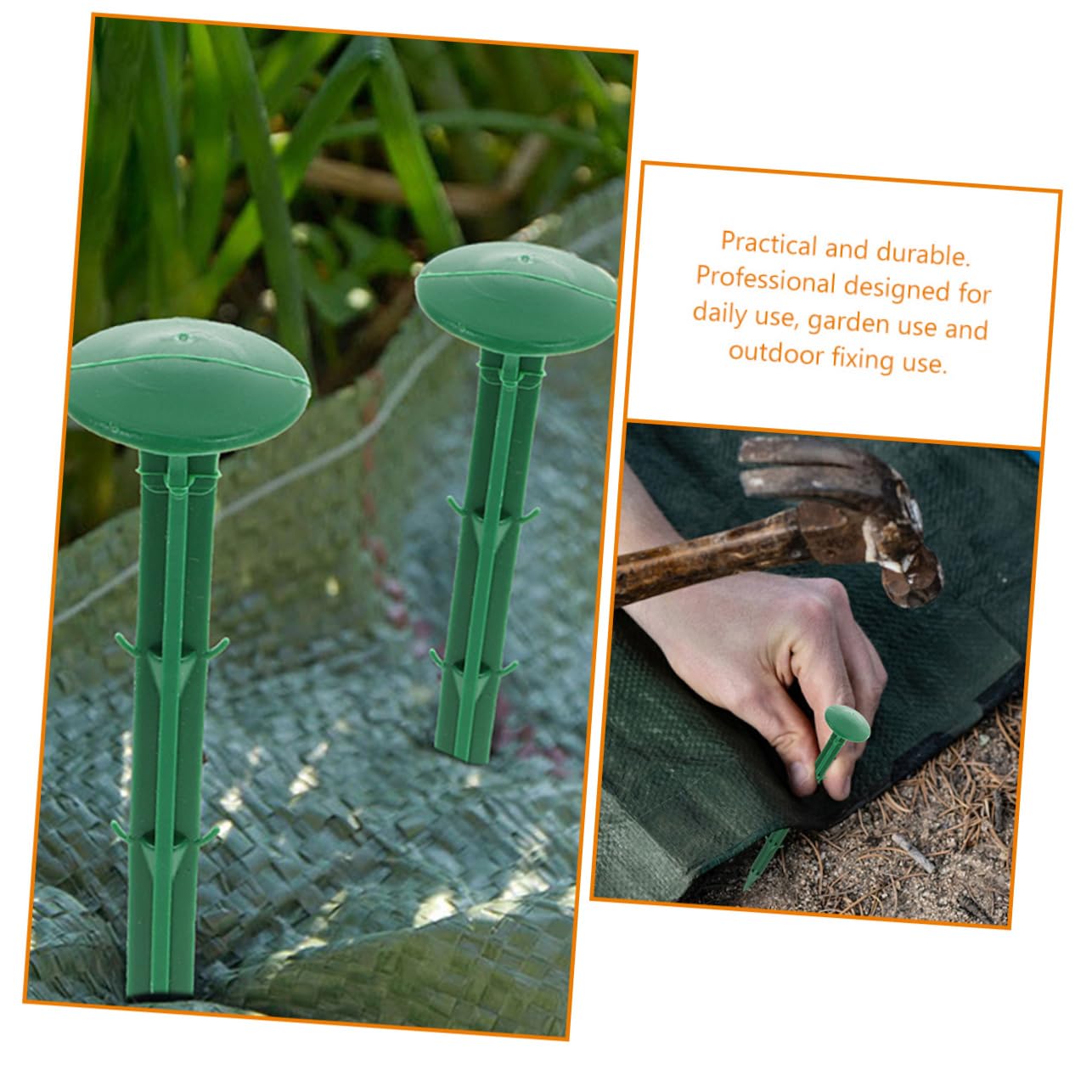 Piquets de Fixation au Verts 150 Pièces en Plastique pour Jardin