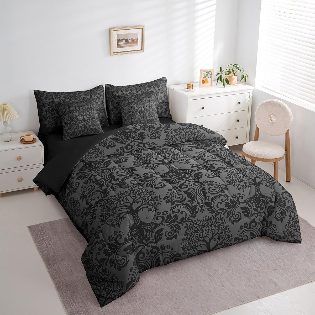 Feelyou Gothic Comforter Set with Sheets 7 Piece Queen Size image 3