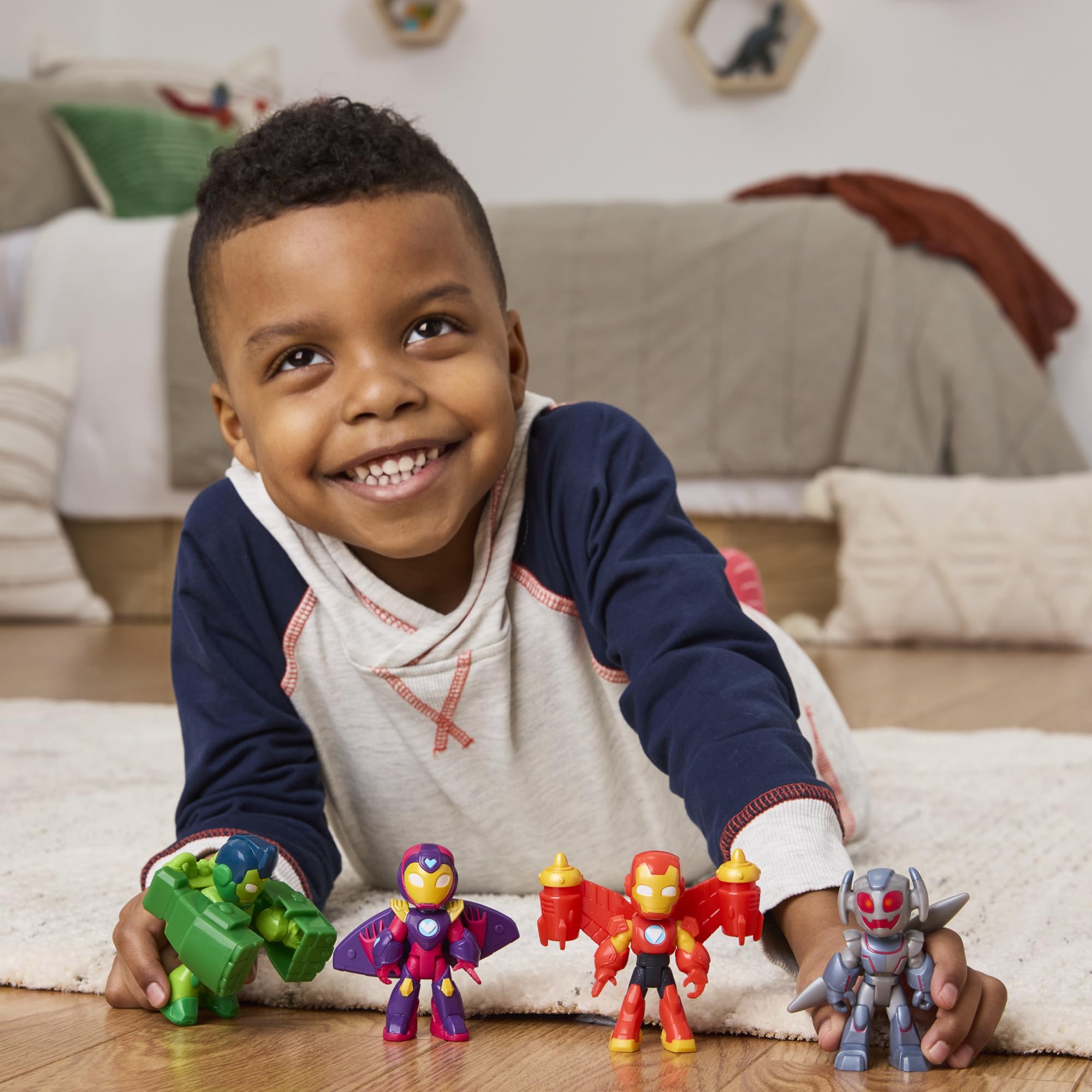 Marvel Iron Man and His Awesome Friends, Pack de Iron Figuras Blindadas, Set de Figuras de acción