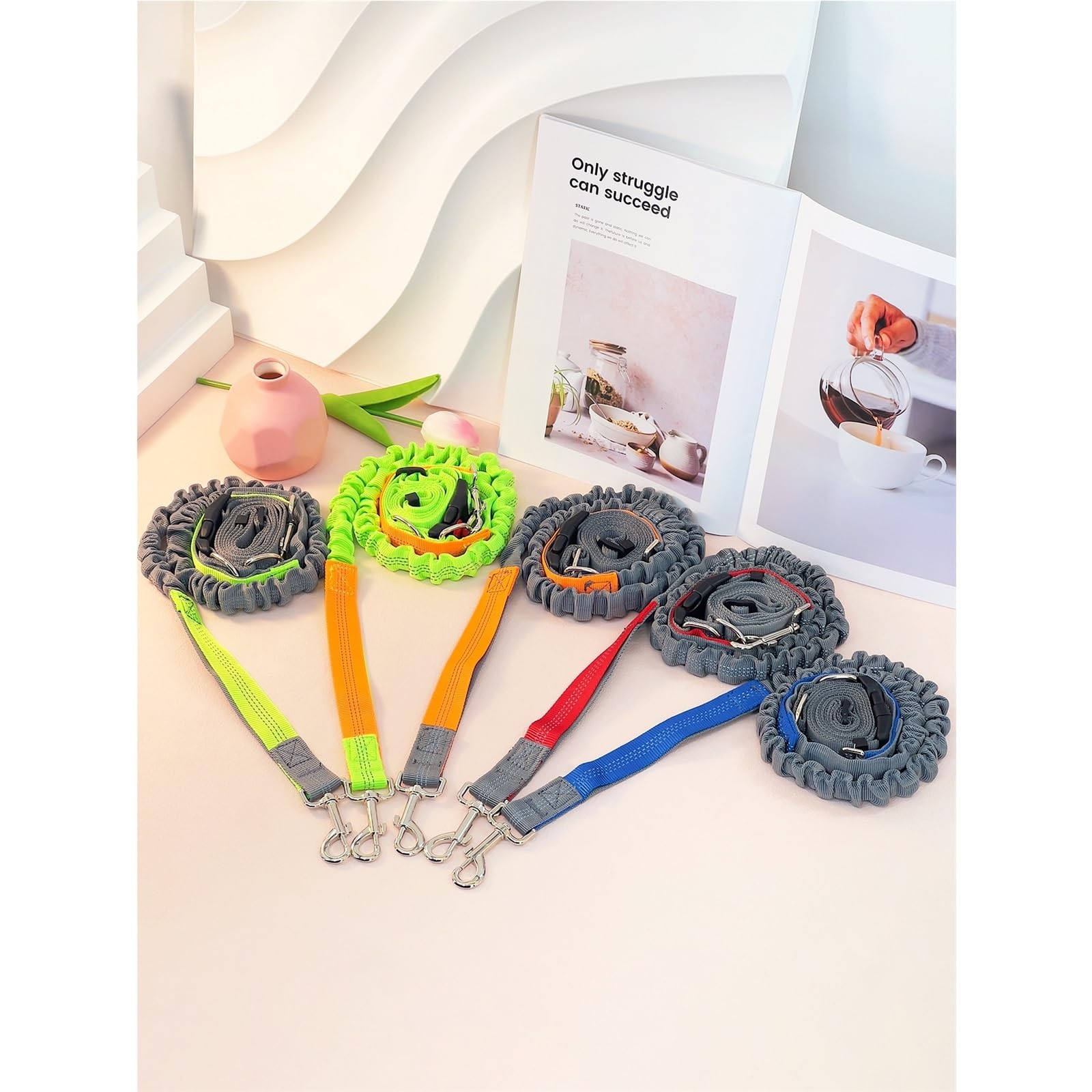 Hunde-Laufgurt 1 Multifunktionales elastisches Laufzugseil for Outdoor-Sportarten, Hundespaziergänge, spezielles Hundeseil, Hundekette(Color4)
