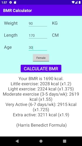 BMR Calculator by RA