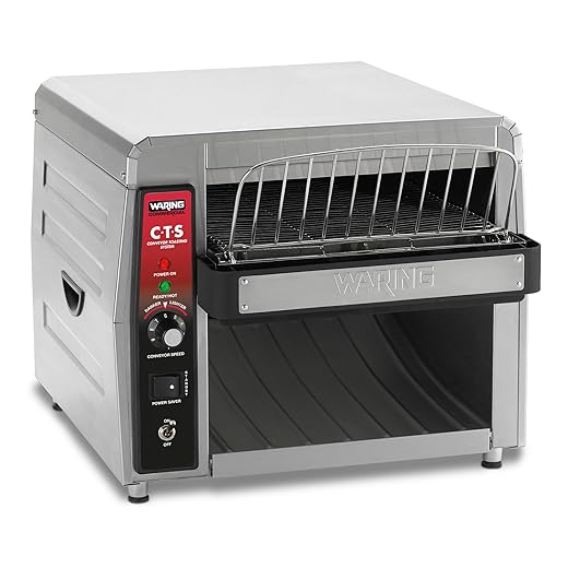 Waring Commercial CTS1000 Coneyer Toaster, 450 Slices per hour, 120V, 1800W, 5-15 Phase Plug