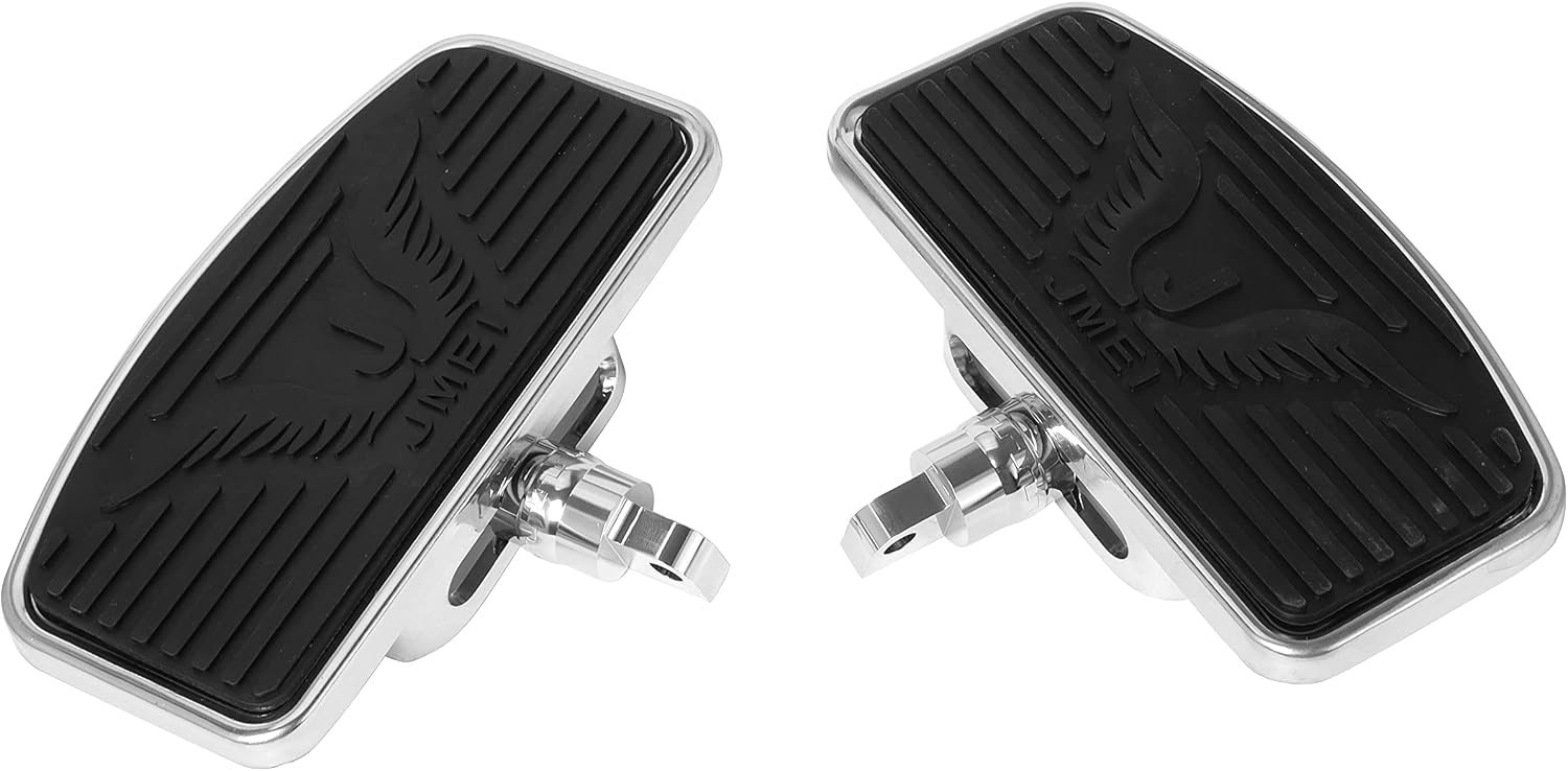 Motorcycle Floorboards for Harley Touring Sportster Softail Dyna Trike, Rider & Passenger Position Foot Pegs Footrest (Chrome)