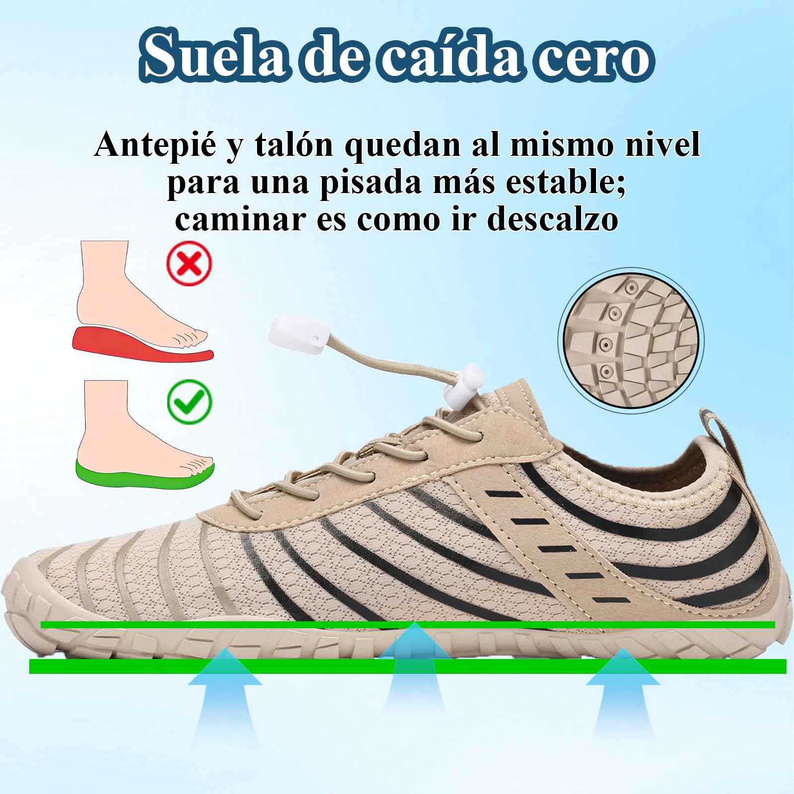 Zapatos Descalzos Mujer Hombre Zapatos de Agua Ligero Respiratorio Rápido Secado y Minimalismo Barefoot Zapatillas Mujer Hombre Zapatos de Deportes Acuaticos 36-46 EU