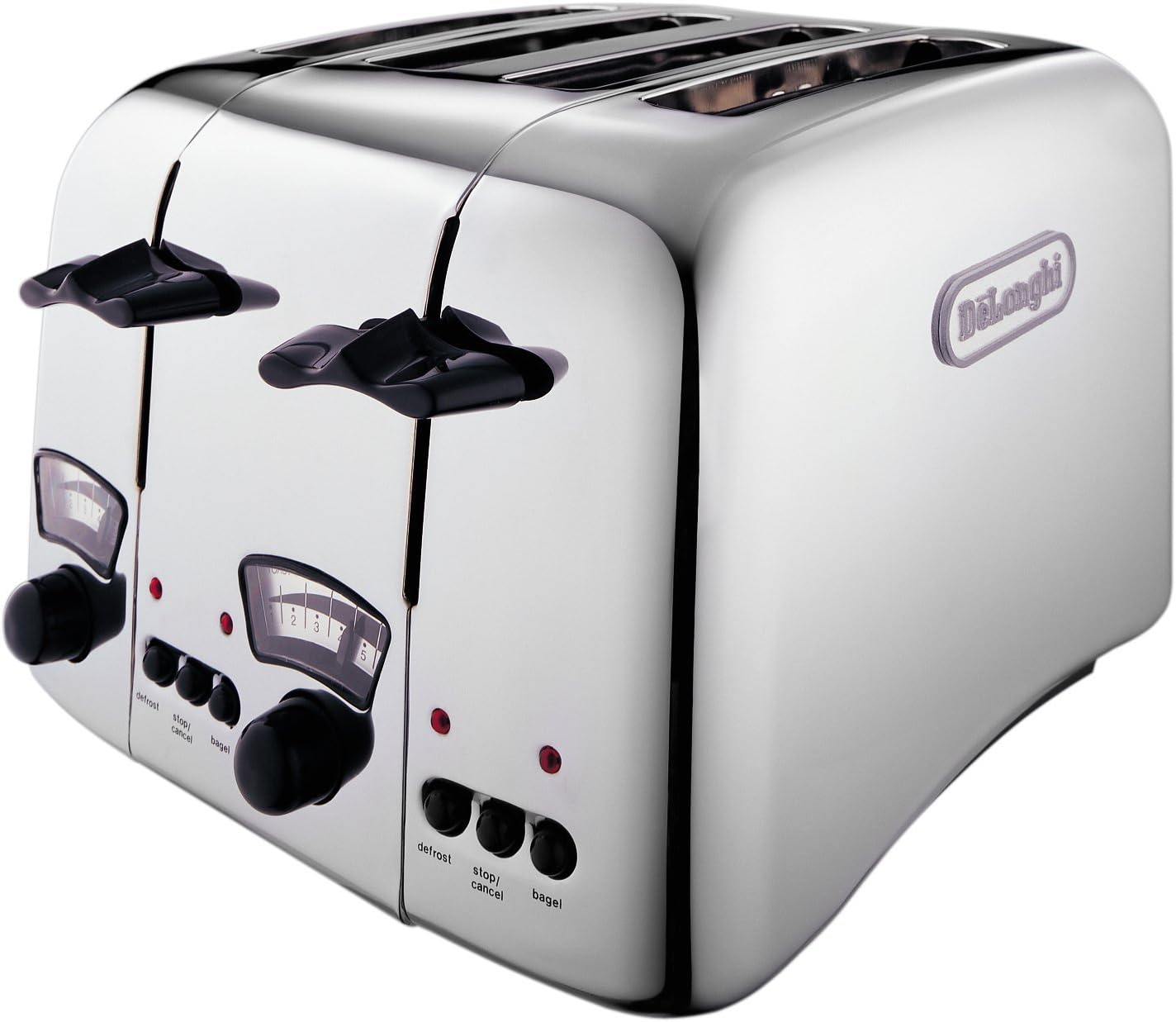 De'longhi Argento CTO4.C 4 Slice Toaster- Chrome