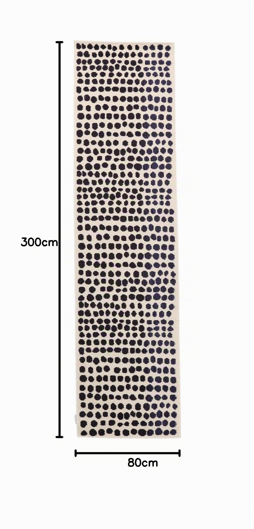 RugVista Square Teppich, 80 x 300 cm, Beige/Dunkel Blau