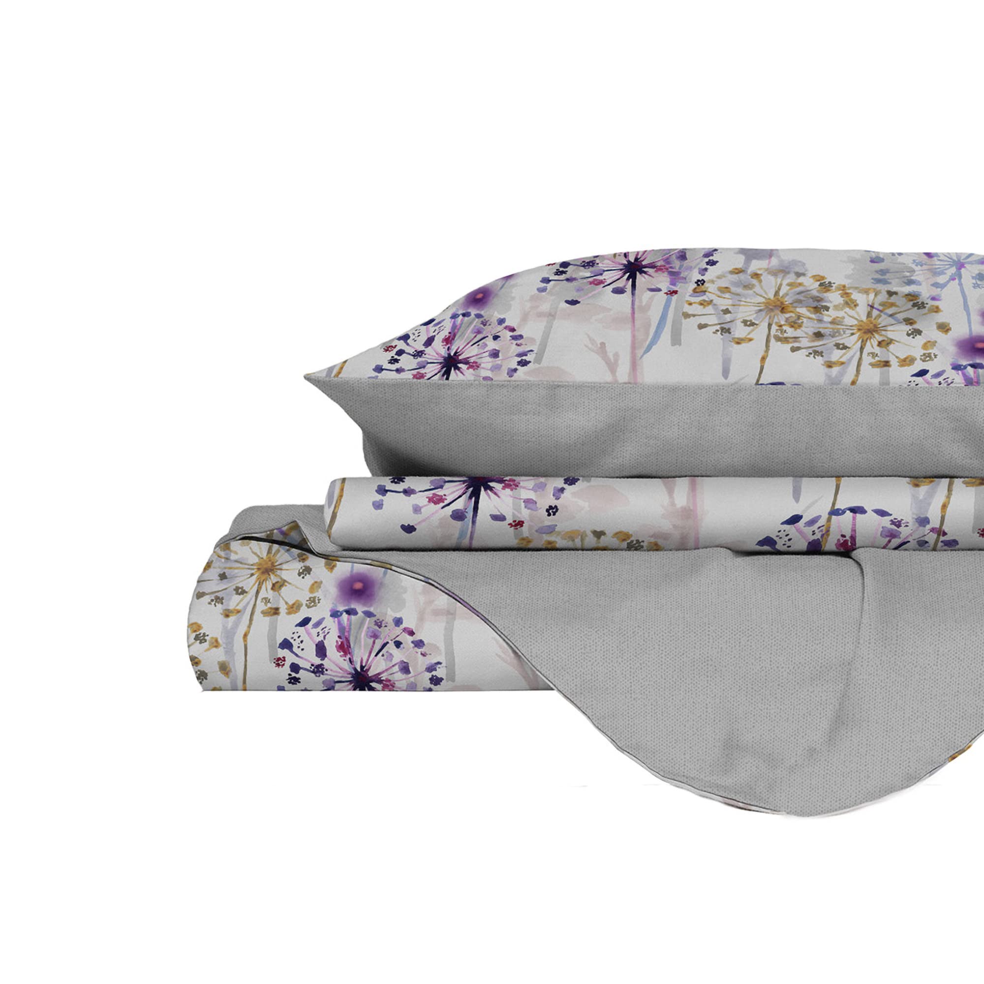 Italian Bed Linen Watercolor Duvet Cover Set, 10, Double, Queen-size bed - Image 3
