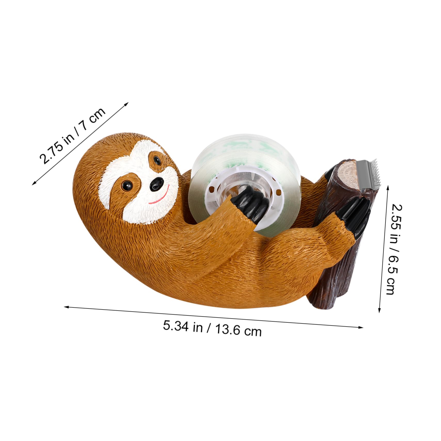 HOMSFOU 5 Stück Faultier Klebebandhalter Kleiner Tier Klebebandspender Klebebandabroller Lustiger Schreibtisch Klebebandschneider Spender Heimdekoration Bürobedarf Dekoration Für