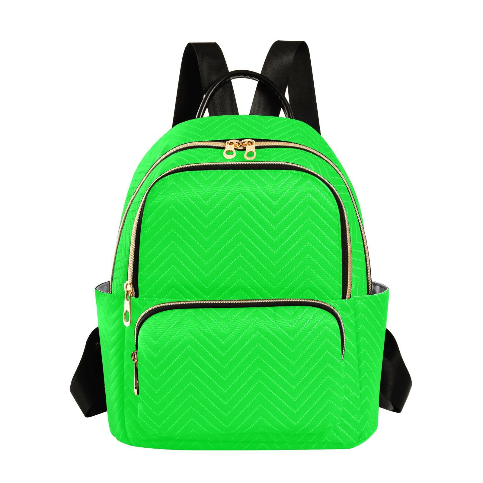 Lxqimora Neon Green Backpack Purse for Women Fashion Small Mini Daypack Purse for Lady Anti-theft Shoulder Bag Back Pack Weekend Bag