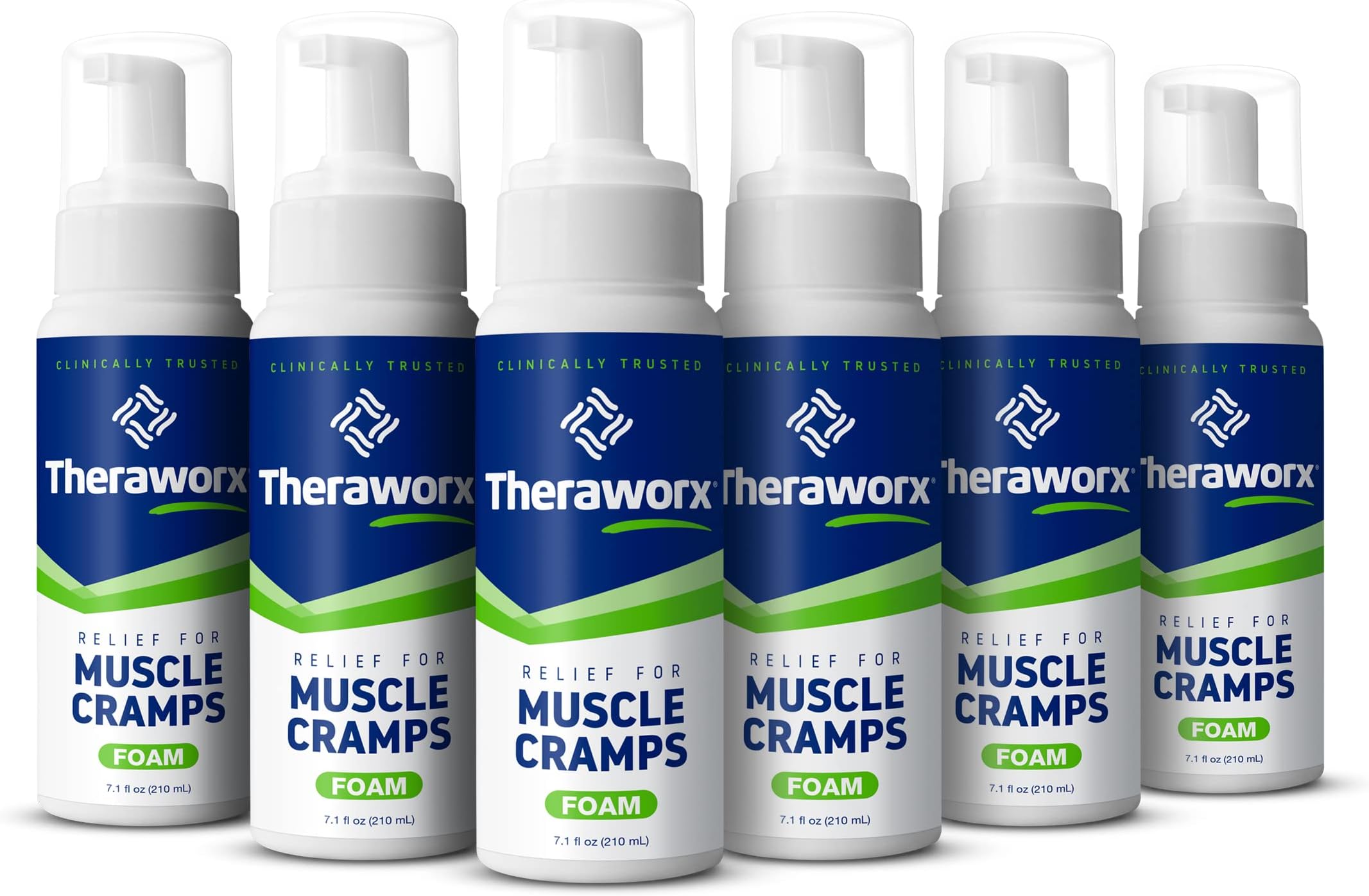 Relief Fast-Acting Foam for Leg Cramps, Foot Cramps and Muscle Soreness, 7.1 Oz. (Pack of 6)