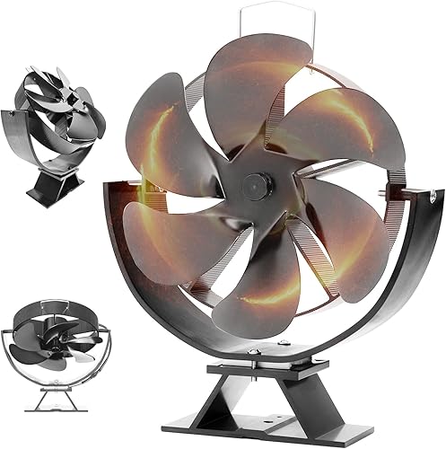 JossaColar Ventilador de estufa alimentado por calor ventilador giratorio de 240 para estufa de leña ventilador de chimenea ventilador térmico