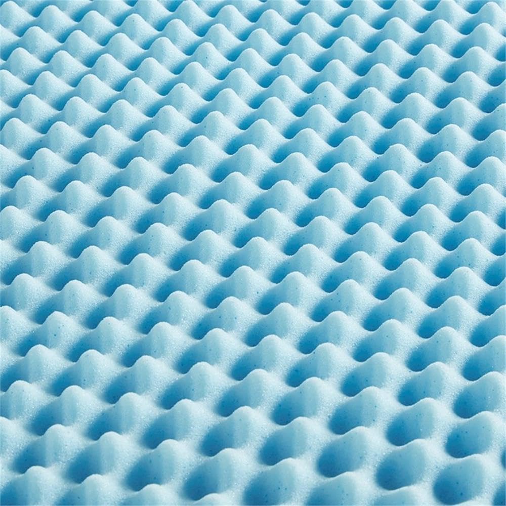 Pemberly Row 1.5" Gel Memory Foam Non-allergenic Mattress Topper - Blue