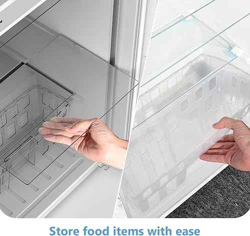 Miniatura 6 de Mini refrigerador de 4.5 pies cúbicos con congelador, refrigerador compacto de 2 puertas, refrigerador pequeño con termostato ajustable de energía,