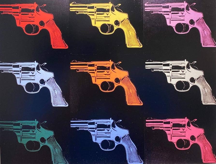Amazon.com: Gallerygems Andy Warhol Gun (Many Rainbows) Custom
