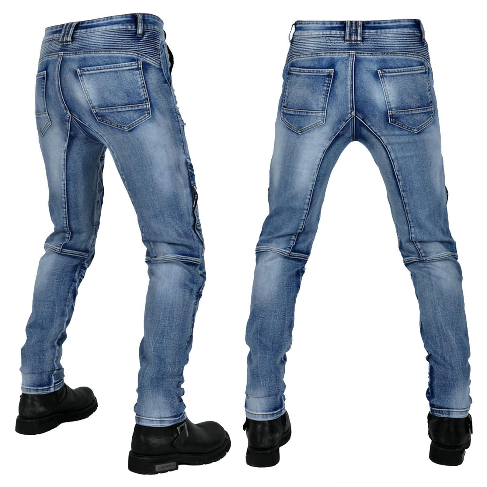 Motorradhose Herren, Motorrad Jeans Damen Aus Aramidfaser, Unisex Motorrad Schutzhose Hose Mit Protektoren