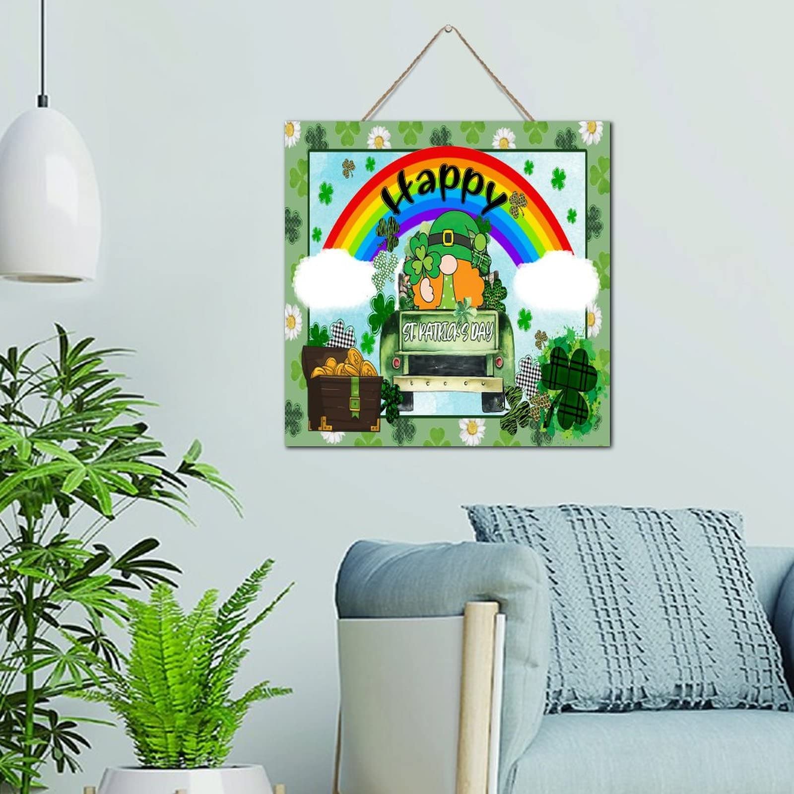Décoration murale pour fenêtre de Saint-Patrick, citation rustique sur bois - 6