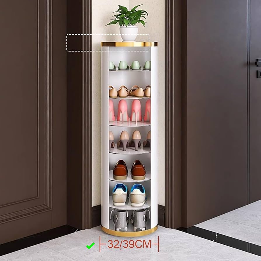 Amazon｜360度回転 シューズボックス ドアなし 7段 自由で永続的な下駄