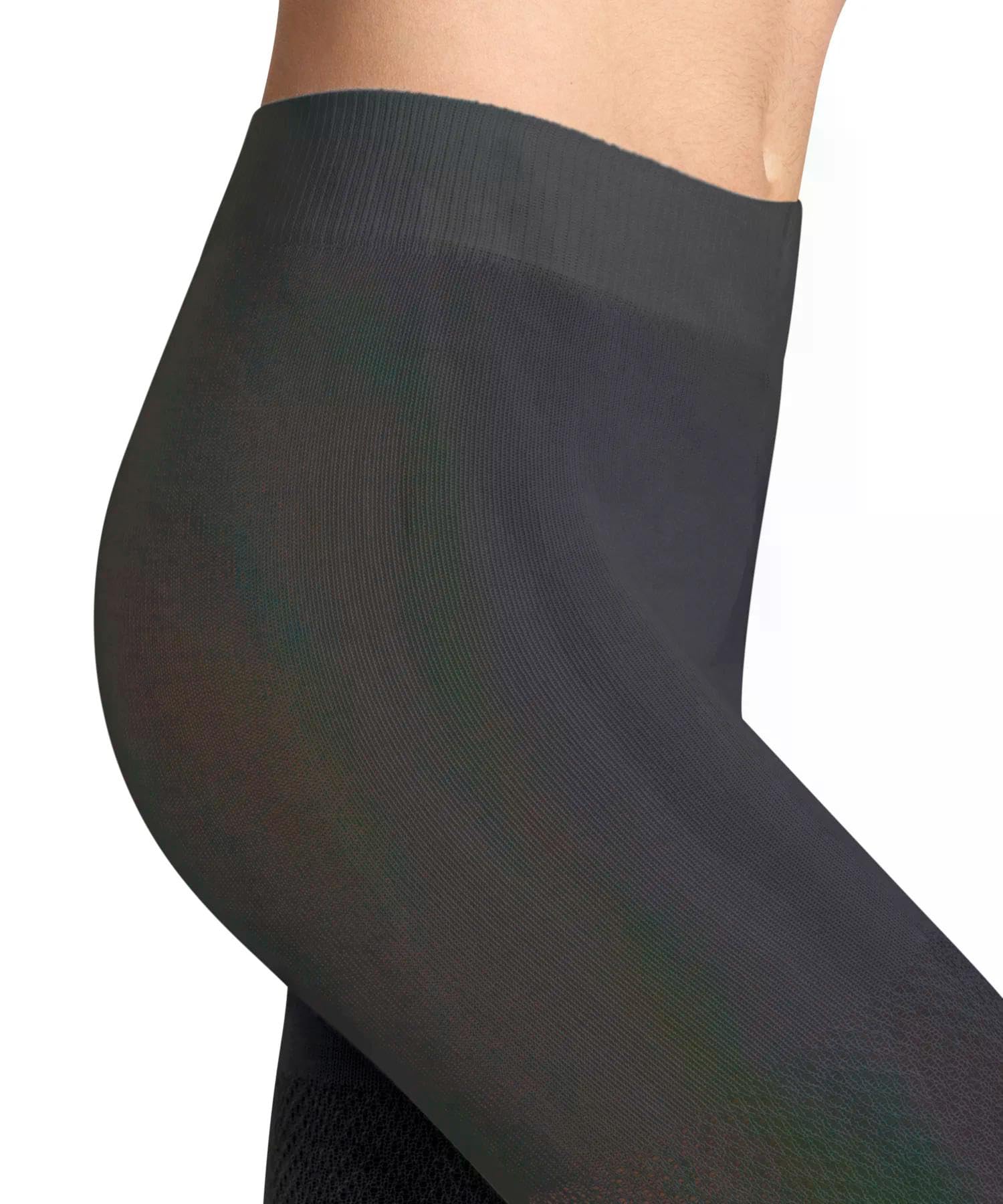 FALKE Kobiety Rajstopy Fable Estate W Ti wełna grube z wzorem 1 Sztuka, Czarny Black 3000, 40-42