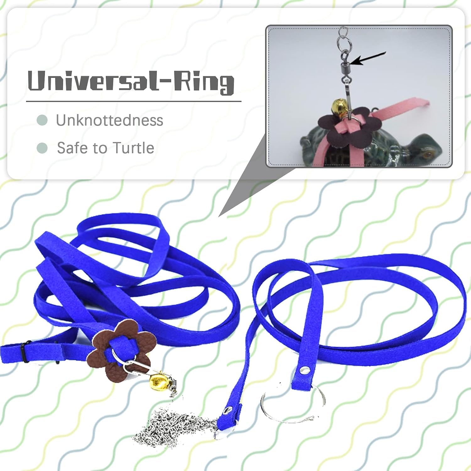 Adjustable Turtle Harness Leash Tortoise Walking Rope for Turtle Supplies Control Rope for Outdoor Walking Training (Green)