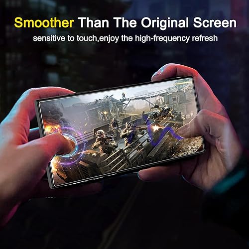 Miniatura 7 de Ferilinso Paquete de 4 protectores de pantalla para Samsung Galaxy S24 Ultra con 4 protectores de lente de cámara de vidrio templado para fundas de
