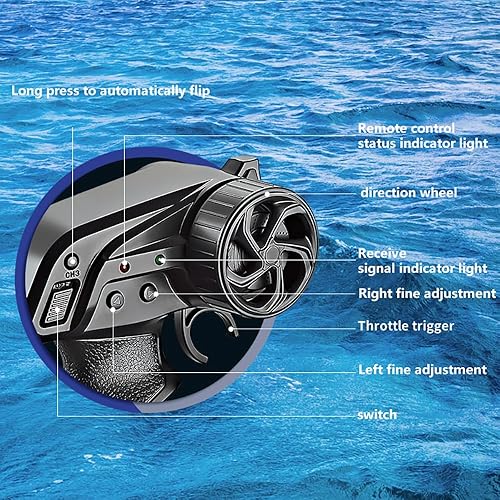 Miniatura 2 de Barco a control remoto con luces LED para niños de 8 a 12 años, 2.4 G15+ MPH barco de control remoto rápido con 2 baterías recargables y 4 baterías