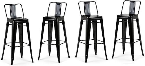 Miniatura 91 de SIMPLIHOME Rayne - Taburetes de encimera (juego de 2) – asientos de cocina de metal de 24 pulgadas de altura de asiento en blanco, asientos