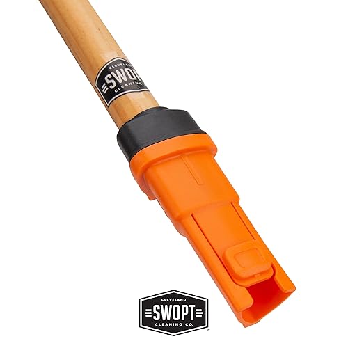 Miniatura 13 de SWOPT Cabezal de escoba en ángulo + cabezal de trapeador de polvo de 12 pulgadas + recogedor de plástico - Kit de limpieza multisuperficie