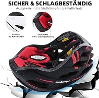 KINGLEAD Kerékpáros Bukósisak Biztonsági Lámpával és Napellenzővel - Unisex, Állítható, Ultrakönnyű, Kék, CE Tanúsított, 54-58cm 5