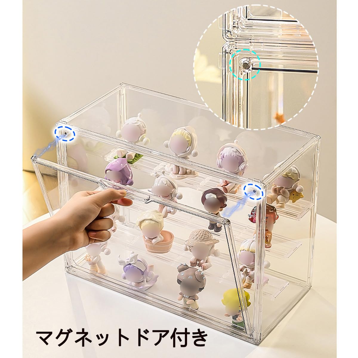 Amazon.co.jp: フィギュアケース 透明展示箱 4層ディスプレイボックス